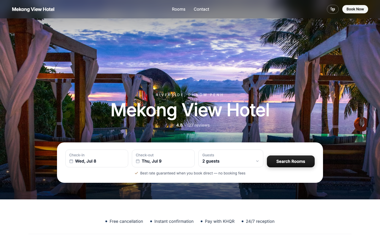 Mekong View Hotel booking website